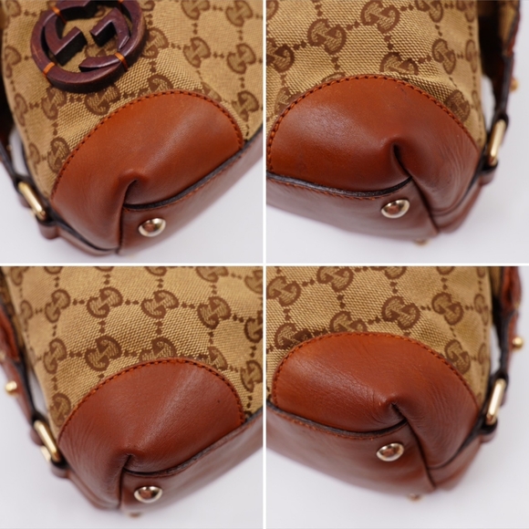 AV04 ❤️ GUCCI Monogram Brick Lane Boston - Picture 13 of 15